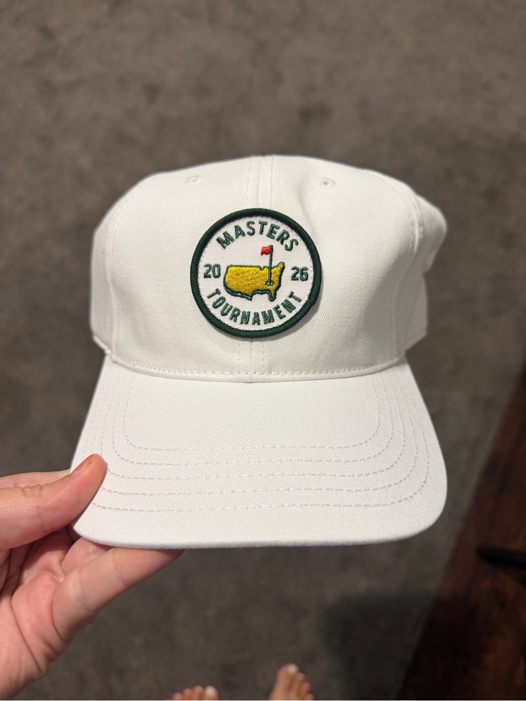 Masters 2026 Tournament White Embroidered Cap